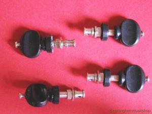 4 BLACK UKULELE TUNING PEGS FRICTION